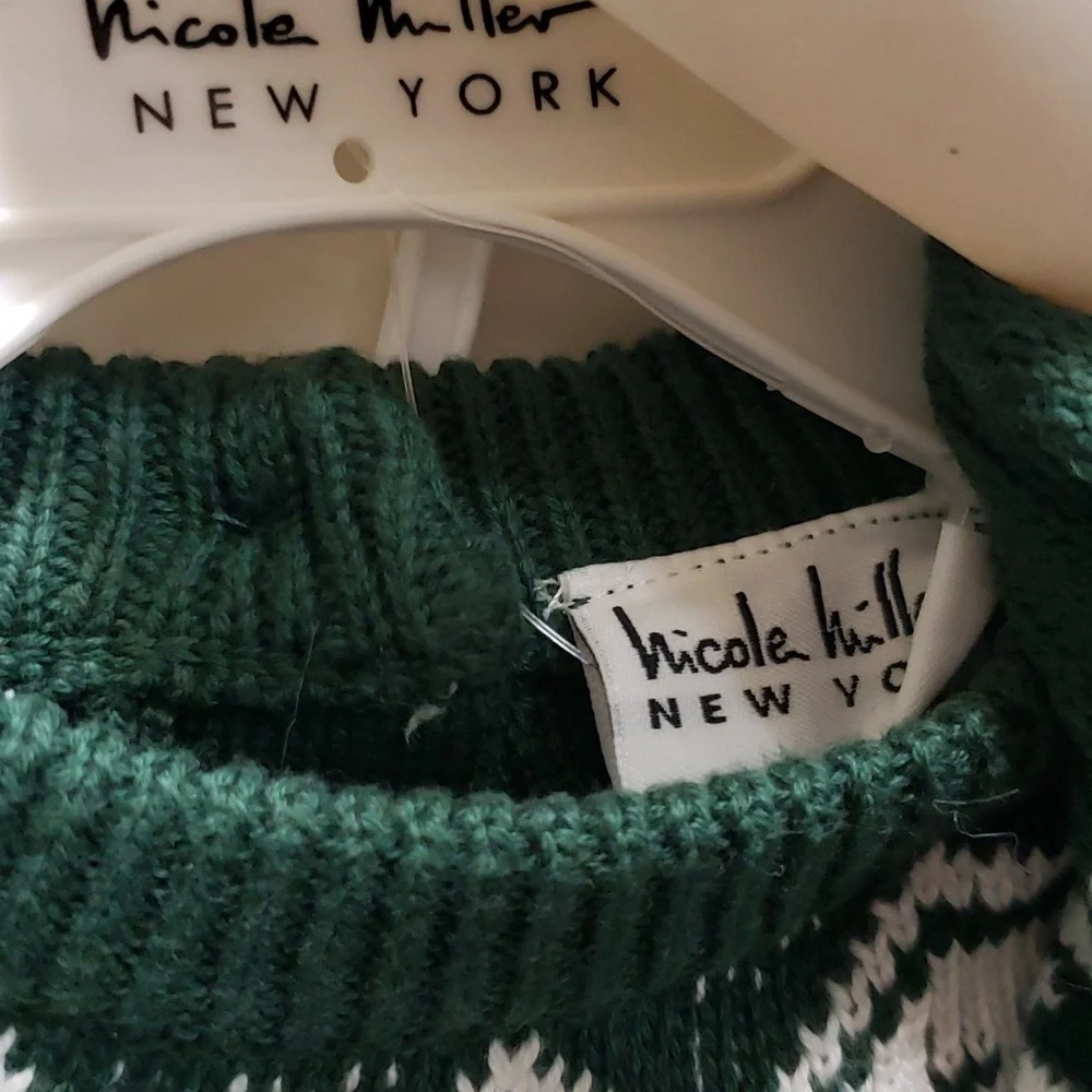 Nicole Miller NWT 3-piece Set, Sweater Dress, Tights and Hat, 0-3 months